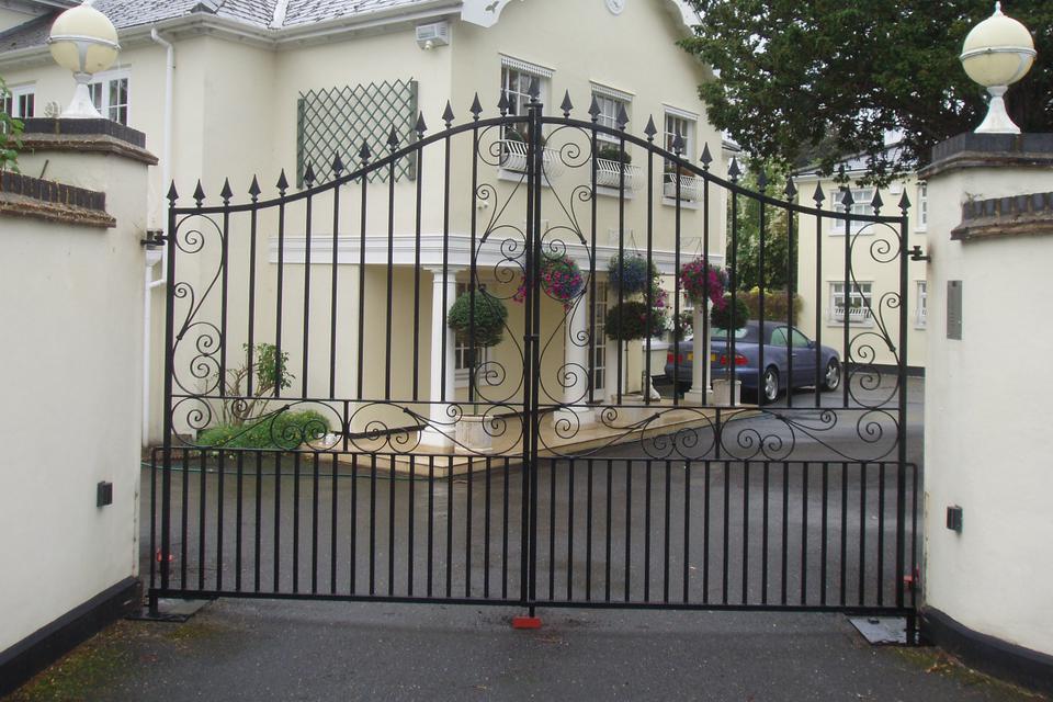 Custom steel entrance gates